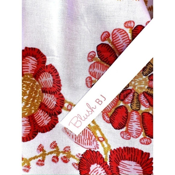 Blush BJ Pretty Airy Blouse Framed By Puffed Tie Sleeves Size Med - Picture 6 of 6